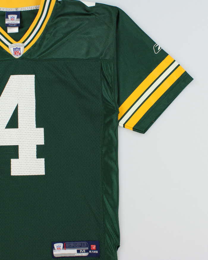Vintage 2007-08 Reebok Green Bay Packers Brett Favre #4 NFL Equipment Official Home Jersey - M