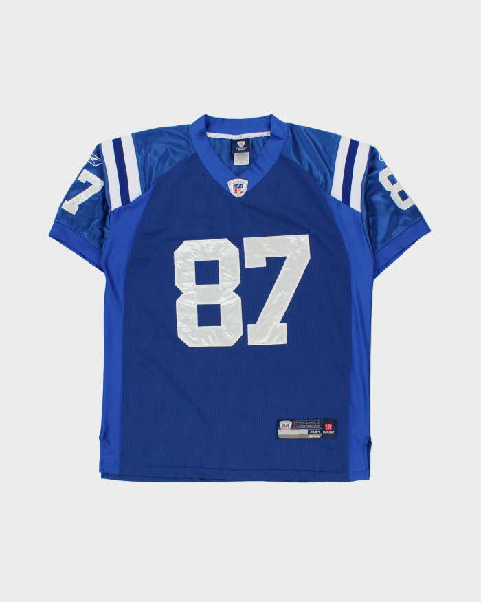 Vintage 2004-05 Reebok Indianapolis Colts Reggie Wayne #87 NFL Equipment Stitched On Field Home Jersey - M