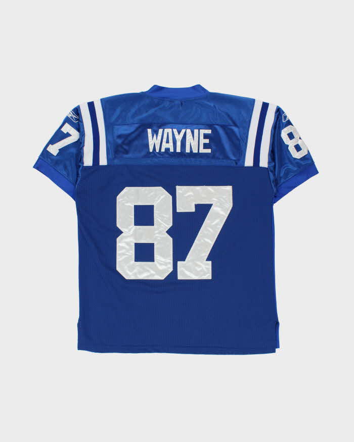 Vintage 2004-05 Reebok Indianapolis Colts Reggie Wayne #87 NFL Equipment Stitched On Field Home Jersey - M