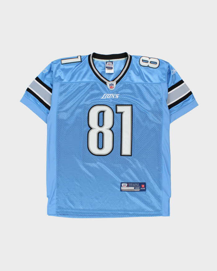 Vintage 2007-08 Reebok Detroit Lion Calvin Johnson #81 NFL Equipment Stitched Home Jersey - M