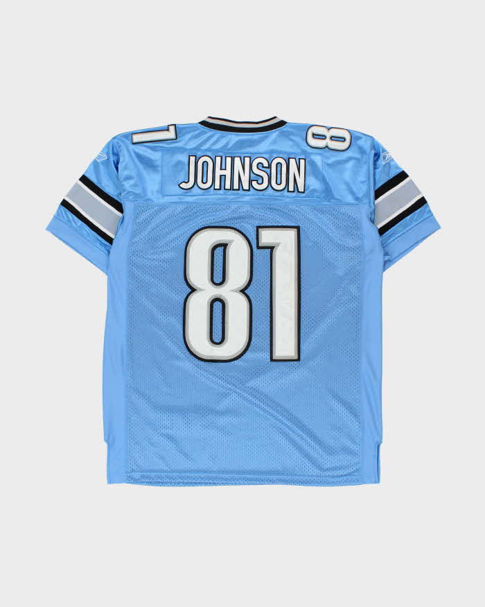 Vintage 2007-08 Reebok Detroit Lion Calvin Johnson #81 NFL Equipment Stitched Home Jersey - M