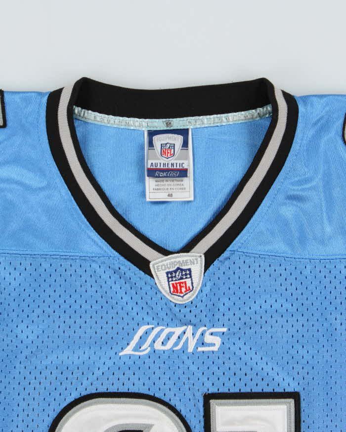 Vintage 2007-08 Reebok Detroit Lion Calvin Johnson #81 NFL Equipment Stitched Home Jersey - M