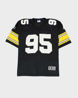 Vintage 1995 Starter Pittsburgh Steelers Greg Lloyd #95 Made In USA NFL Home Jersey - L