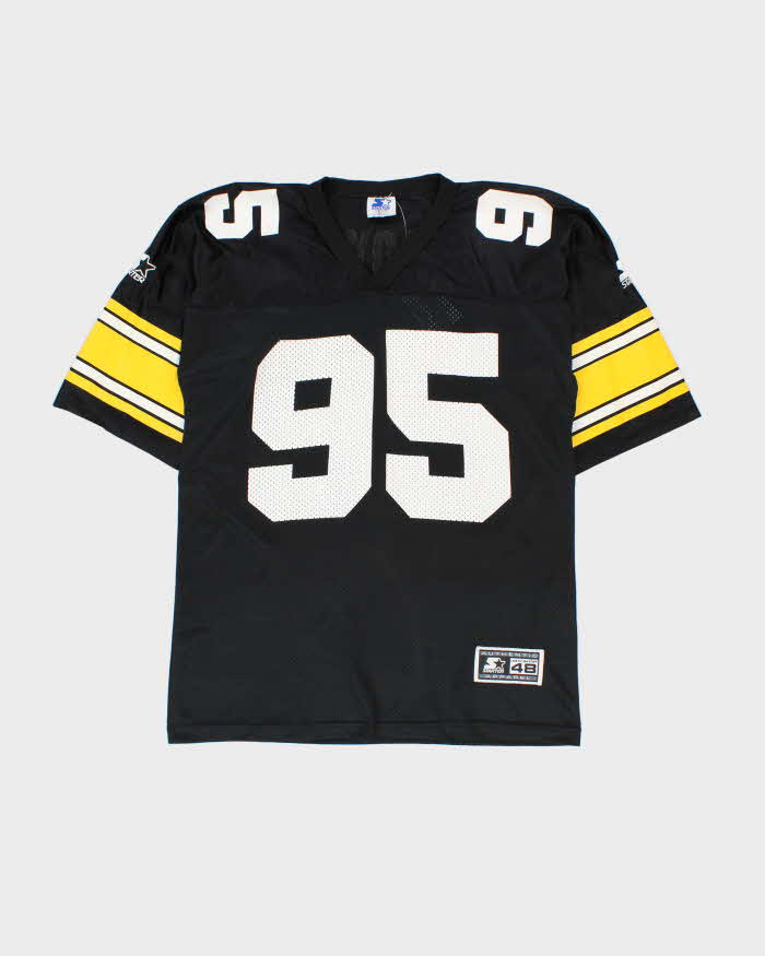 Vintage 1995 Starter Pittsburgh Steelers Greg Lloyd #95 Made In USA NFL Home Jersey - L
