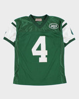 Vintage Y2K 00s Jeff Hamilton New York Jets 'Players Of The Century' Brett Favre #4 Home Jersey - M