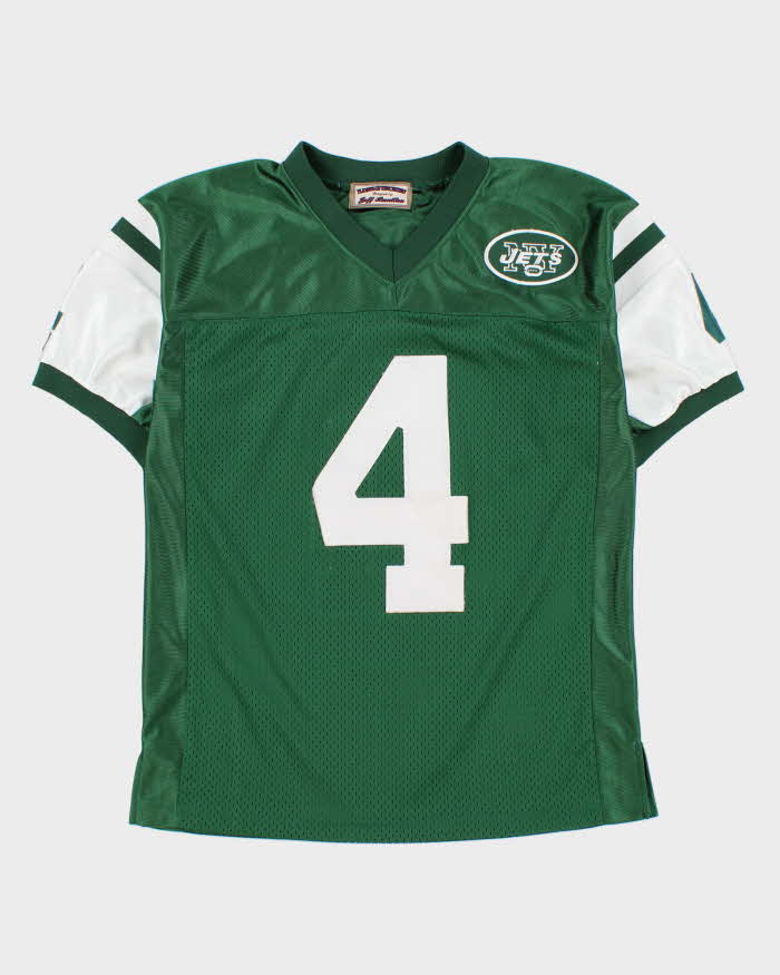 Vintage Y2K 00s Jeff Hamilton New York Jets 'Players Of The Century' Brett Favre #4 Home Jersey - M