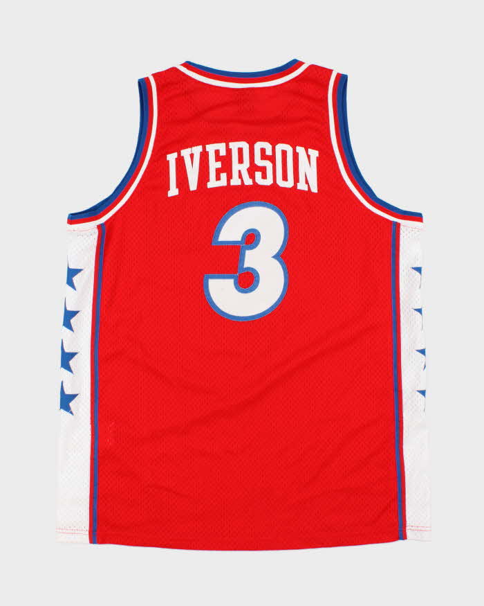Vintage 2003 Nike Team Philadelphia 76ers Allen Iverson #3 '1976-77 Rewind Swingman +2 Jersey - XL