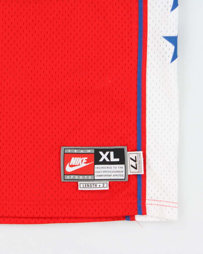 Vintage 2003 Nike Team Philadelphia 76ers Allen Iverson #3 '1976-77 Rewind Swingman +2 Jersey - XL