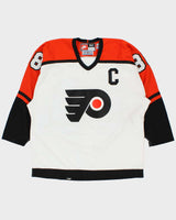 Vintage 1996-97 Nike Team Philadelphia Flyers Centre Ice Eric Lindros #88 NHL Pro Player Official Made In Canada Home Jersey - XL