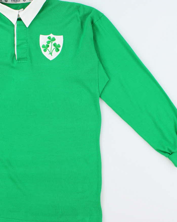 Vintage 1986 O'Neills Ireland National Team Rugby Union Long Sleeve Home Shirt - L