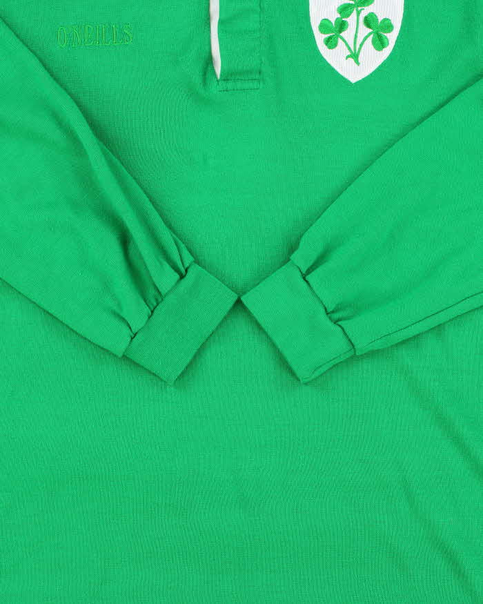 Vintage 1986 O'Neills Ireland National Team Rugby Union Long Sleeve Home Shirt - L