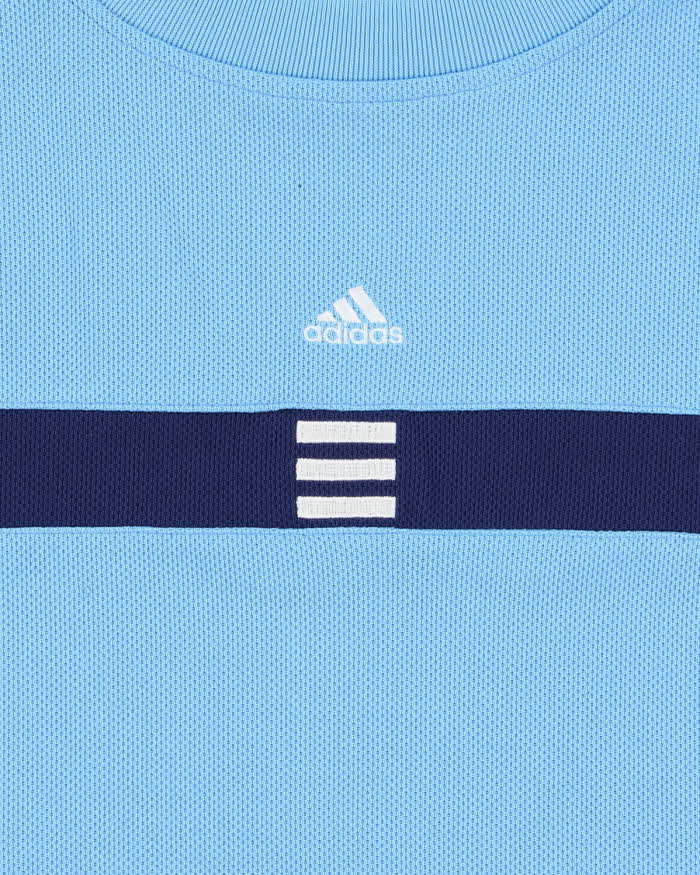 Vintage 2002 Y2K Adidas Embroidered Striped Sleeveless Crewneck Basketball Shirt - XL