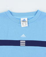 Vintage 2002 Y2K Adidas Embroidered Striped Sleeveless Crewneck Basketball Shirt - XL