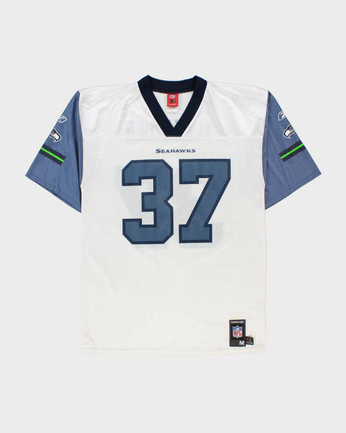 Vintage 2008-09 Reebok Seattle Seahawks Shaun Alexander #37 NFL Players Edition Home Jersey - M