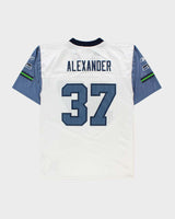 Vintage 2008-09 Reebok Seattle Seahawks Shaun Alexander #37 NFL Players Edition Home Jersey - M