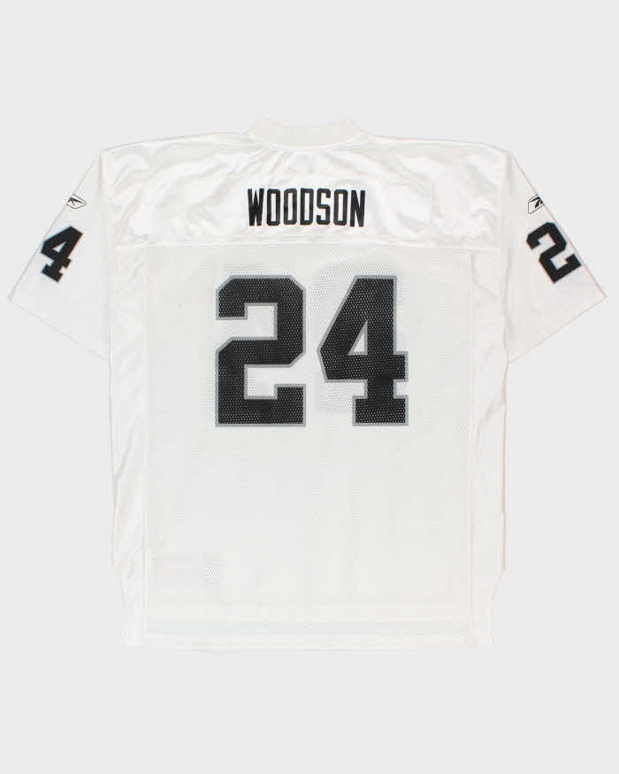 Vintage 2002-03 Reebok Oakland Raiders Charles Woodson #24 NFL Away Jersey - XL