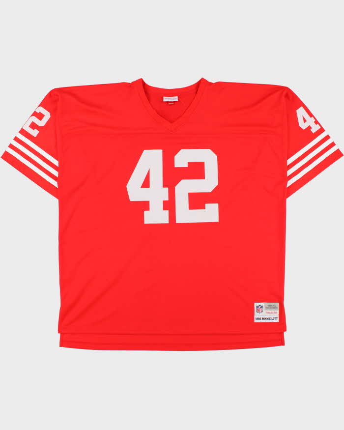 Mitchell &amp; Ness 1990 San Francisco 49ers Replica Collection Ronnie Lott #42 Home Jersey - XXXXL