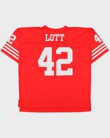 Mitchell &amp; Ness 1990 San Francisco 49ers Replica Collection Ronnie Lott #42 Home Jersey - XXXXL