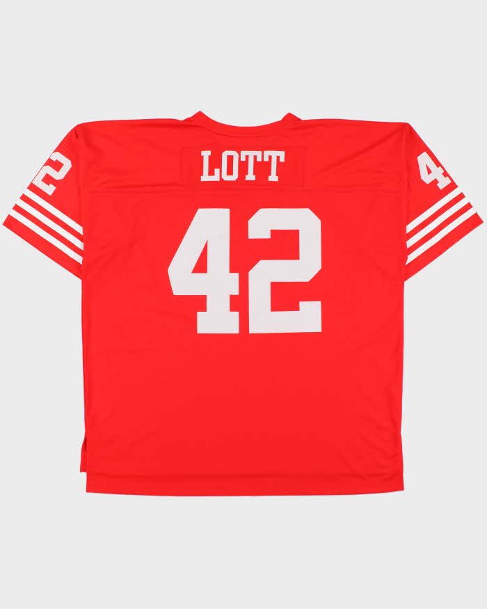 Mitchell &amp; Ness 1990 San Francisco 49ers Replica Collection Ronnie Lott #42 Home Jersey - XXXXL