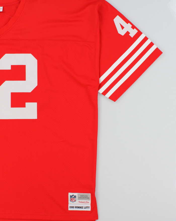 Mitchell &amp; Ness 1990 San Francisco 49ers Replica Collection Ronnie Lott #42 Home Jersey - XXXXL