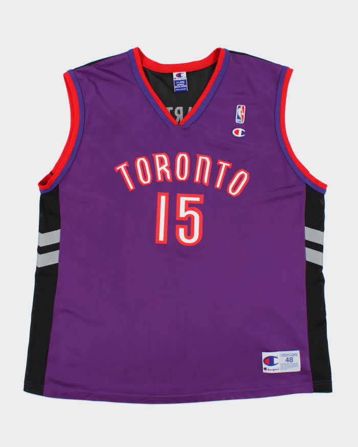 Vintage 2000-02 Champion Toronto Raptors Vince Carter #15 NBA Home Jersey - XL