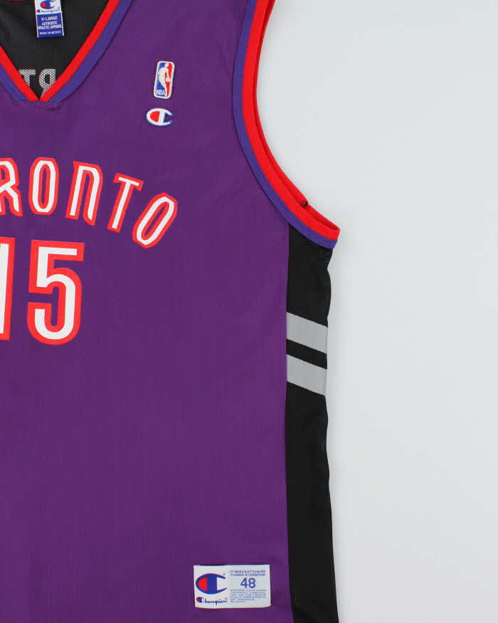 Vintage 2000-02 Champion Toronto Raptors Vince Carter #15 NBA Home Jersey - XL