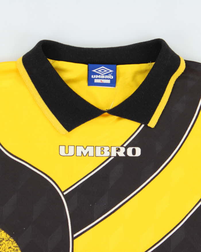 Vintage 1990s Umbro Team Wear Patterned Long Sleeve Padded Football Goalkeeper Shirt - L