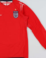 Vintage 2004-06 Y2K Umbro England Long Sleeve Away Football Shirt - S