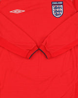 Vintage 2004-06 Y2K Umbro England Long Sleeve Away Football Shirt - S