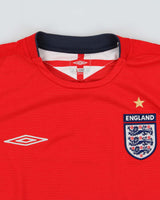 Vintage 2004-06 Y2K Umbro England Long Sleeve Away Football Shirt - S