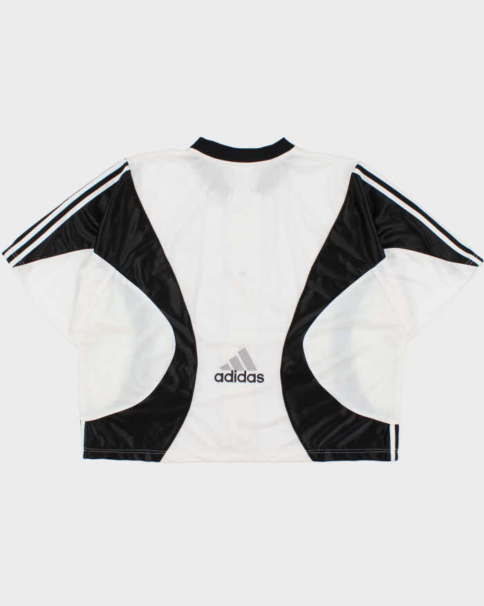 Vintage 1990s Adidas Short Sleeve Embroidered Boxy Basketball Warm-Up Jersey - L