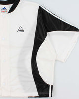 Vintage 1990s Adidas Short Sleeve Embroidered Boxy Basketball Warm-Up Jersey - L