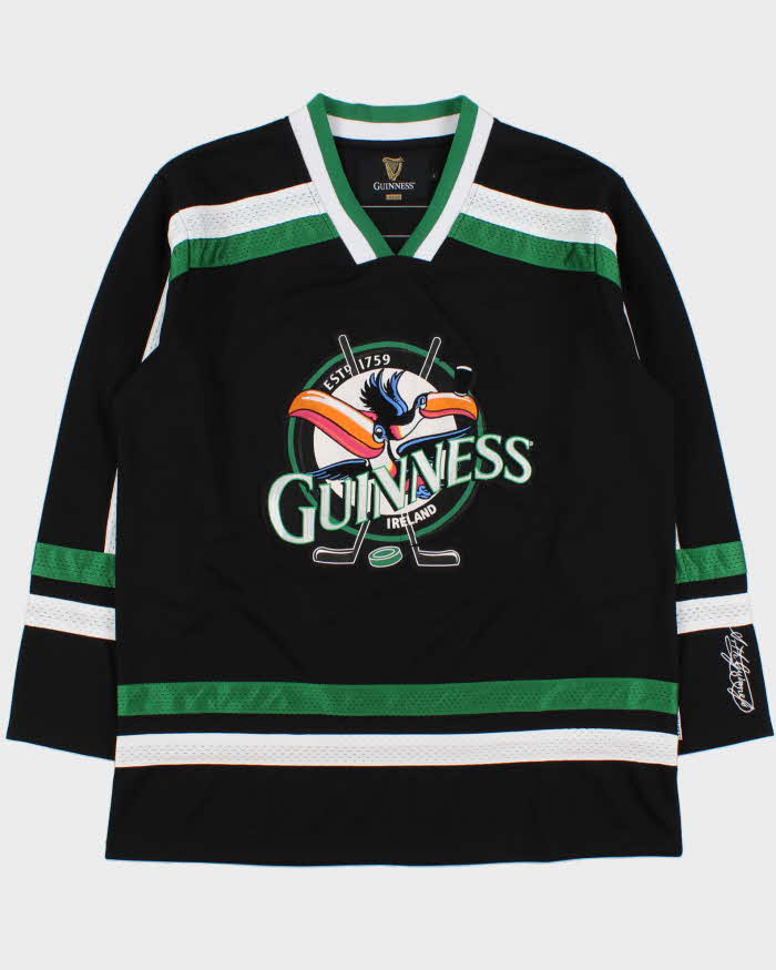 Vintage Y2K 00s Guinness Ireland Heavyweight Embroidered Toucan Ice Hockey Jersey - L