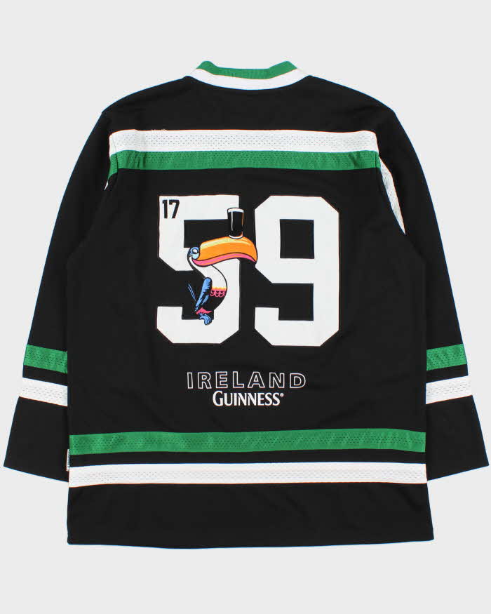 Vintage Y2K 00s Guinness Ireland Heavyweight Embroidered Toucan Ice Hockey Jersey - L