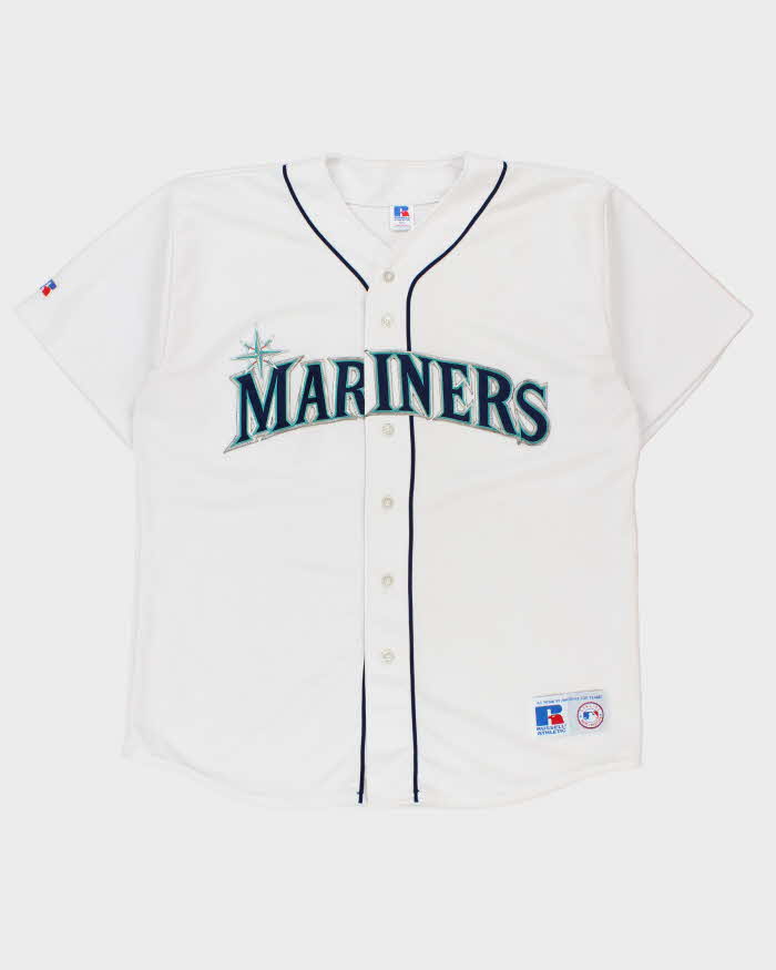 Vintage 1996 Russell Athletic Seattle Mariners Made In USA Official MLB Home Jersey - XXL