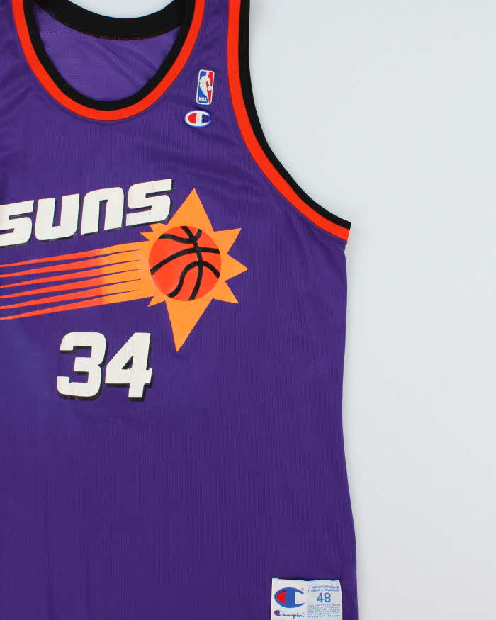 Vintage 1994-96 Champion Phoenix Suns Charles Barkley #34 Official NBA Away Jersey - XL