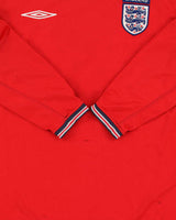 Vintage Umbro England Football 2004 Euros Hargreaves #18 Reversible Long Sleeve Away Shirt - S