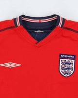 Vintage Umbro England Football 2004 Euros Hargreaves #18 Reversible Long Sleeve Away Shirt - S