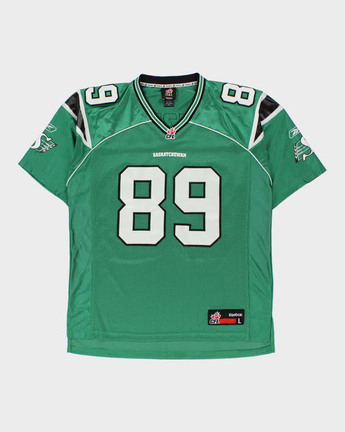 Vintage 2010-11 Reebok Saskatchewan Roughriders Getzlaf #89 Official CFL Stitched Home Jersey - L