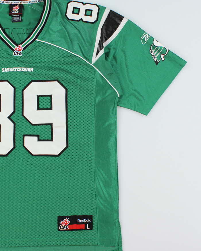 Vintage 2010-11 Reebok Saskatchewan Roughriders Getzlaf #89 Official CFL Stitched Home Jersey - L