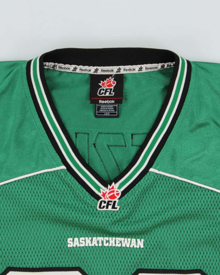 Vintage 2010-11 Reebok Saskatchewan Roughriders Getzlaf #89 Official CFL Stitched Home Jersey - L