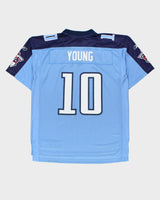 Vintage 2007-09 Reebok Tennessee Titans Young #10 Official NFL Equipment Home Jersey - L