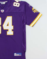 Vintage 2002-04 Reebok Minnesota Vikings Randy Moss #84 On Field Equipment NFL Home Jersey - L