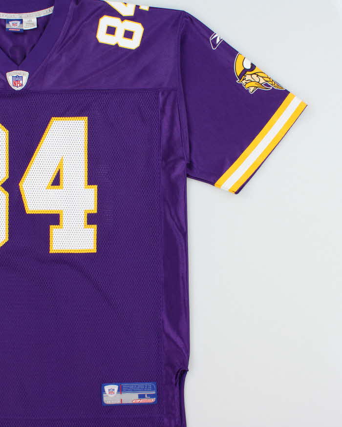 Vintage 2002-04 Reebok Minnesota Vikings Randy Moss #84 On Field Equipment NFL Home Jersey - L