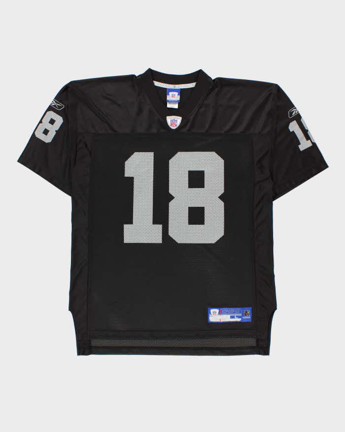 Vintage 2004-06 Reebok Oakland Raiders Randy Moss #18 On Field Equipment NFL Home Jersey - L