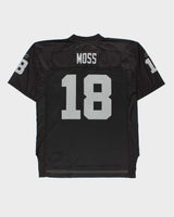Vintage 2004-06 Reebok Oakland Raiders Randy Moss #18 On Field Equipment NFL Home Jersey - L