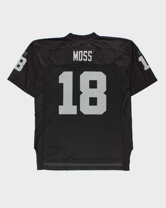 Vintage 2004-06 Reebok Oakland Raiders Randy Moss #18 On Field Equipment NFL Home Jersey - L