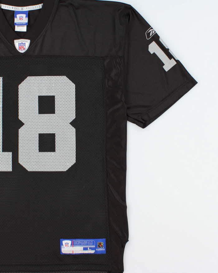 Vintage 2004-06 Reebok Oakland Raiders Randy Moss #18 On Field Equipment NFL Home Jersey - L