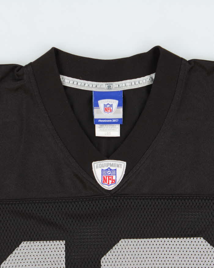 Vintage 2004-06 Reebok Oakland Raiders Randy Moss #18 On Field Equipment NFL Home Jersey - L