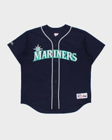 Vintage 2001-02 Majestic Seattle Mariners Ichiro Suzuki #51 'It's Outta Here' Players Choice MLB Stitched Away Jersey - L
